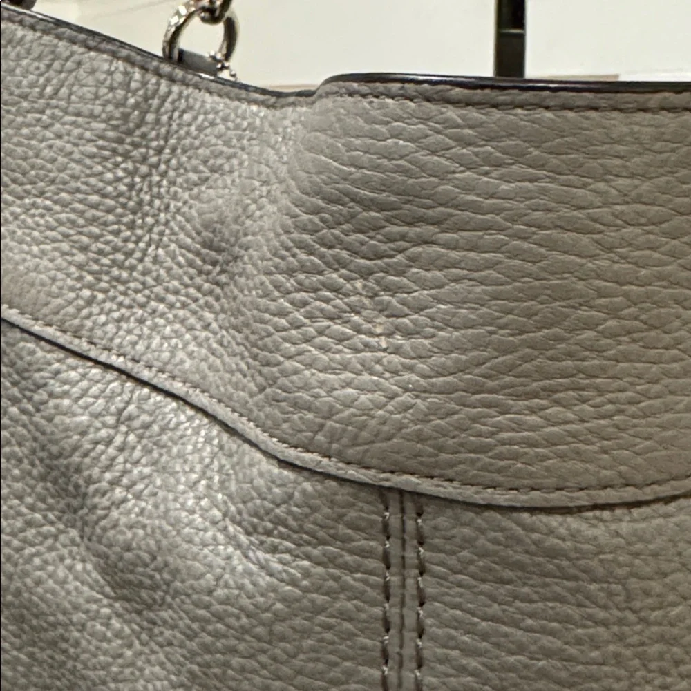 Coach Bag Lexy Gray Leather Shoulder Bag - Picture 9 of 17